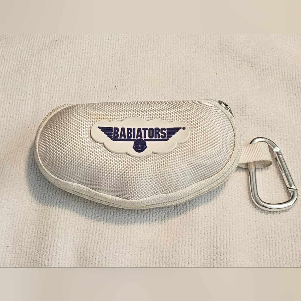 Babiators Sunglasses Case & Clip Hard Case Kid's Sunglasses White Blue Case